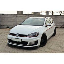 Накладка сплиттер на передний бампер Вар2 на Volkswagen Golf VII GTI